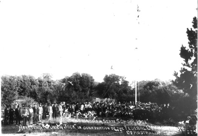 Sandringham State School-flag raising ceremony 1901