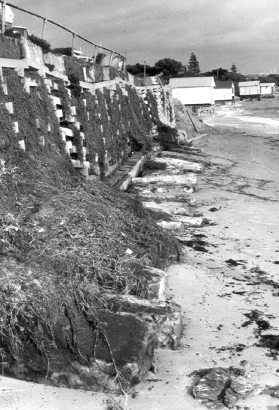 Storm damage-Dendy St beach-Brighton