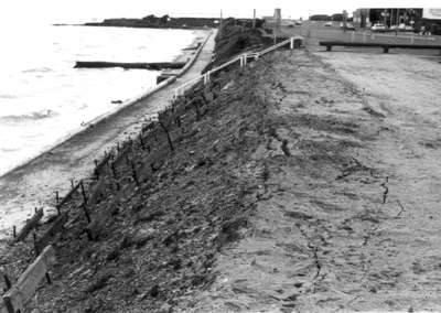 Storm damage-Brighton beach baths site
