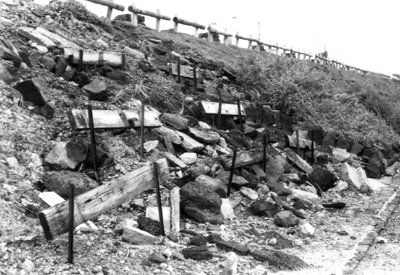 Storm damage-Brighton beach baths site