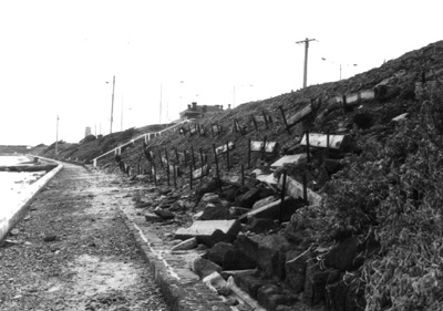 Storm damage-Brighton beach baths site