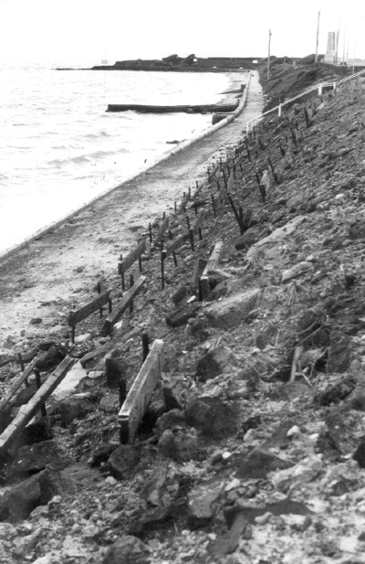 Storm damage-Brighton beach baths site