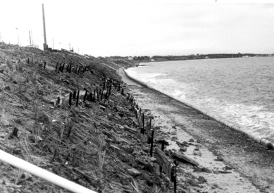 Storm damage-Brighton beach baths site