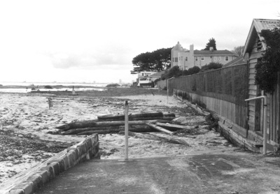 Storm damage-Sandown St beach-Brighton 