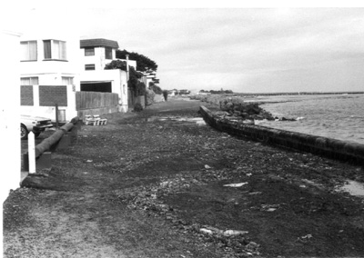 Storm damage-Bay St beach-Brighton 
