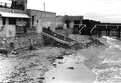 Storm damage-Middle Brighton baths