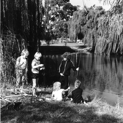 Children fishing-Landcox Park-Brighton
