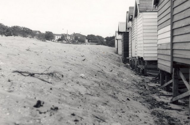 Rear of Dendy Street bathing boxes, Brighton East