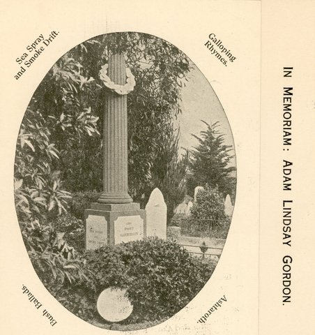 Adam Lindsay Gordon - Pilgrimage Card