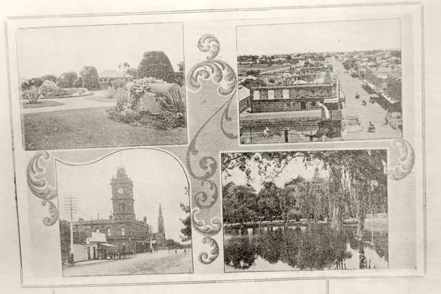 Brighton - Four Views - Bay Street, Town Hall, Landcox Park, Green Point Gun (uncertain)