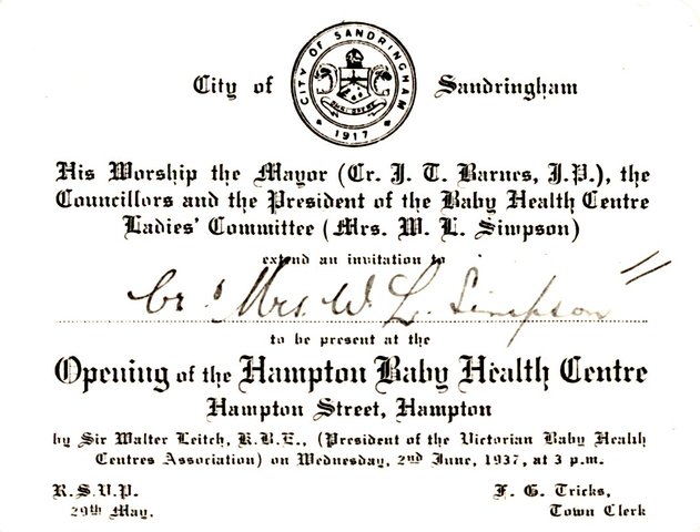 Baby Health Centre, Hampton