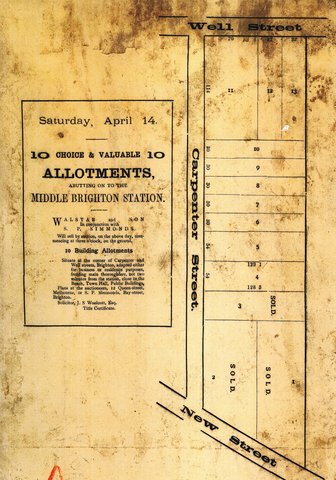 Land auction at Middle Brighton Station