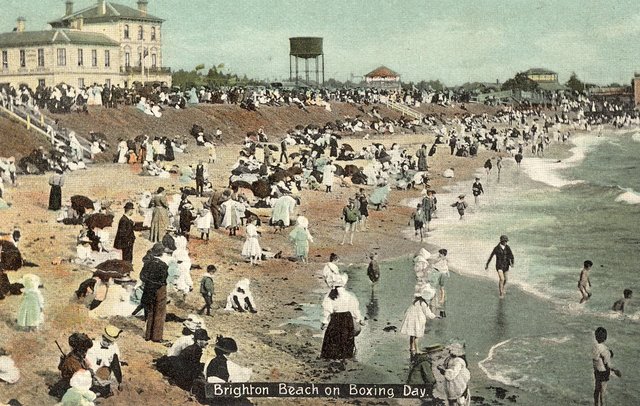 Brighton Beach on Boxing Day