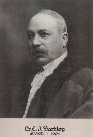 Cr E.J. Hartley, Mayor of Brighton