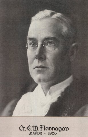Cr E.M. Flannagan, Mayor of Brighton