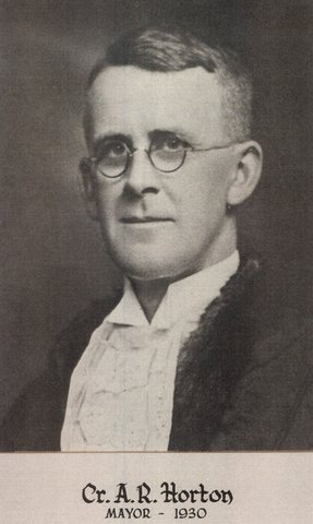 Cr A.R. Horton, Mayor of Brighton