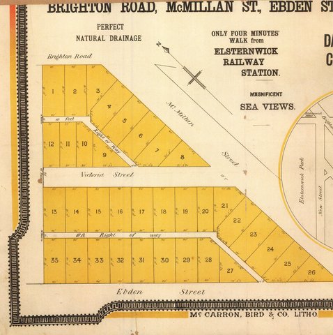 Land sale, Elsternwick