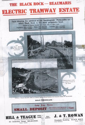 The Black Rock - Beaumaris Electric Tramway Estate