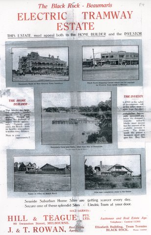 The Black Rock - Beaumaris Electric Tramway Estate