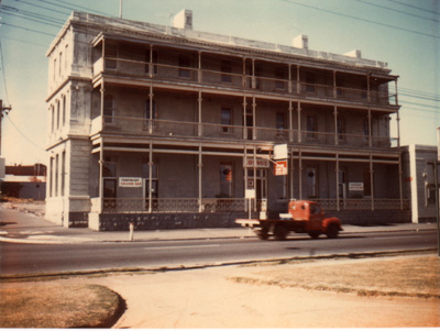 [Sandringham Hotel partly demolished]