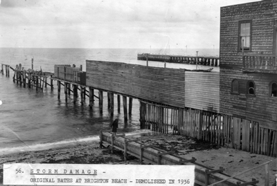 Brighton Beach Baths storm damage