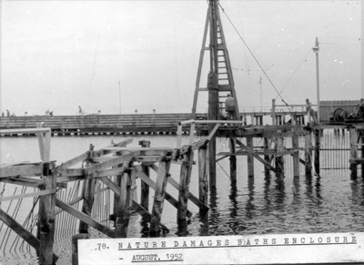 Brighton Beach Baths Storm damage