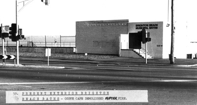 Brighton Beach Baths after Ozone Cafe demolished
