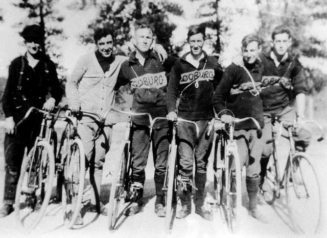 The Rouseabouts - a group of cyclists from the Coburg amateur cycle club 