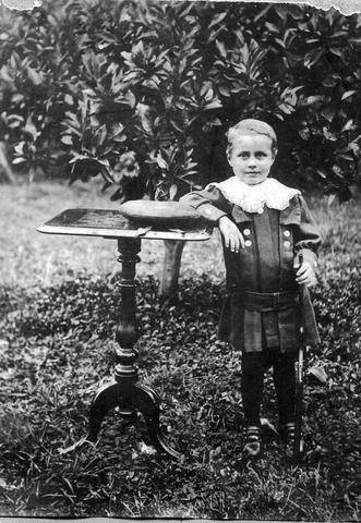 Unknown child, photo found at rear of house 'The Oaks' Bell st Coburg