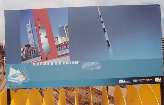 Batmans Hill marker adjacent Spencer St railway station