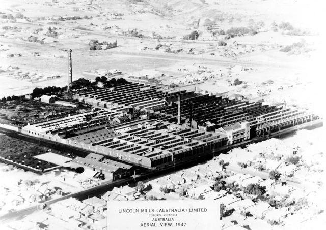 Aerial view of Lincoln Mills, Gaffney St Coburg