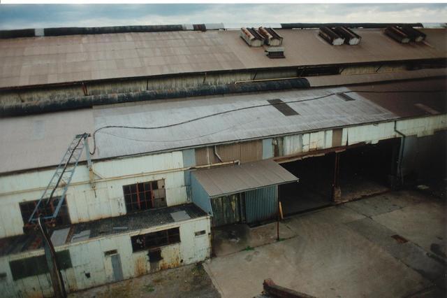 Steel Mill, Sussex St Coburg -  foundry with scrap loading bay right foreground 