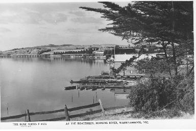 At the boatsheds, Hopkins River, Warrnambool, Vic.