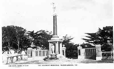 The Soldiers' memorial, Warrnambool, Vic.