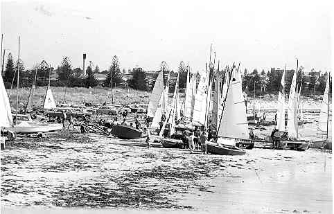 [Yachts on the foreshore at Warrnambool]