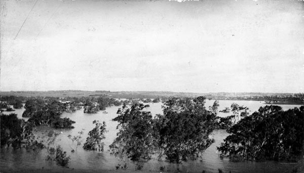 Floodwaters of the Yarra at Heidelberg