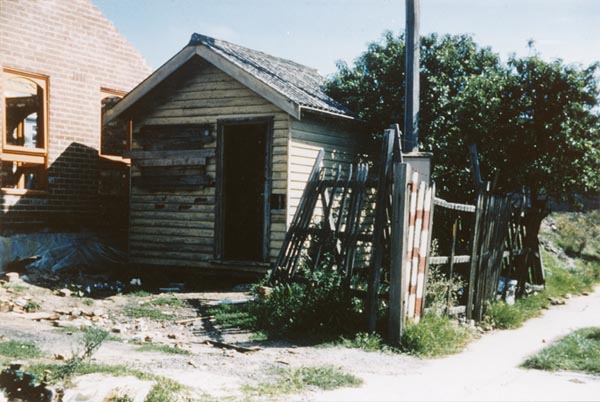 Hut in timber yard