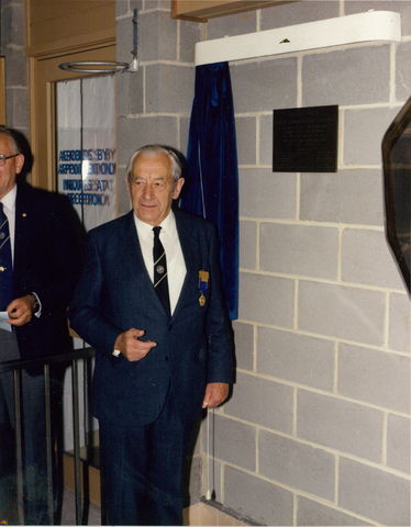 Councillor A.B. Shaw at Altona Swim centre
