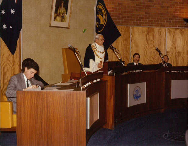 Councillor A.B Shaw in Altona Council Chambers