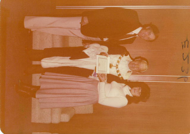 Councillor A. B. Shaw presenting award to unidentified persons