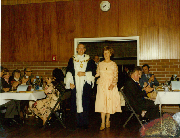 Mayor S.J. Clement and Lady Mayoress at unidentified official function