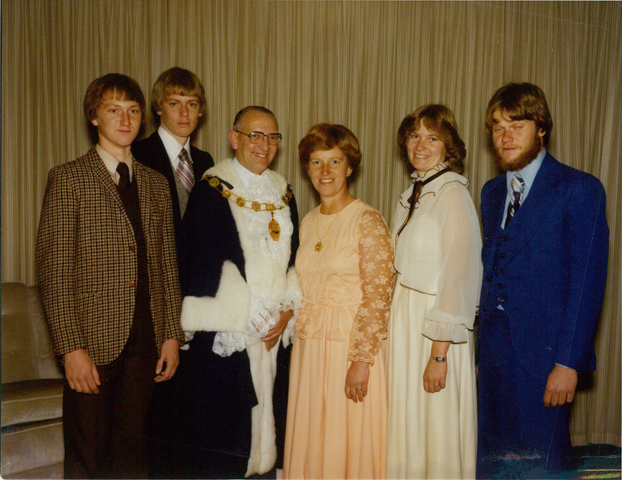 Councillor S.J. Clement and family at his induction