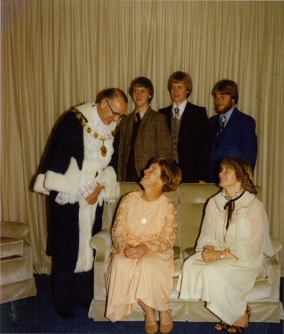 Councillor S.J. Clement and his family at his inauguration