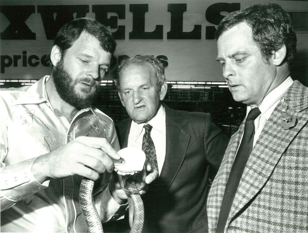 Councillor D Duane with Syd Fell and Frits Maaten