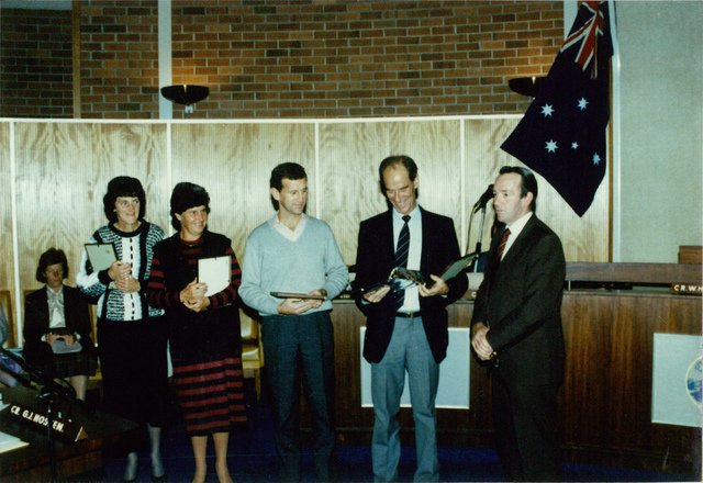 City of Altona Councillor W.H. Sommers presenting awards