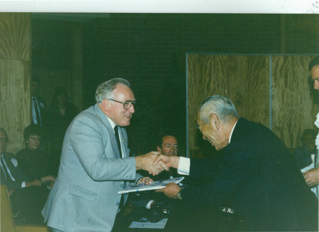 City of Altona Mayor Councillor H. D. Graham with an unidentified person