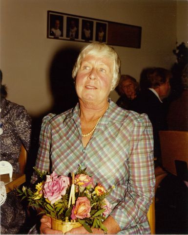 City of Altona function - unidentified person with flowers