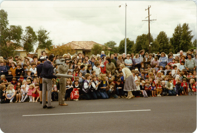 Film crew at parade