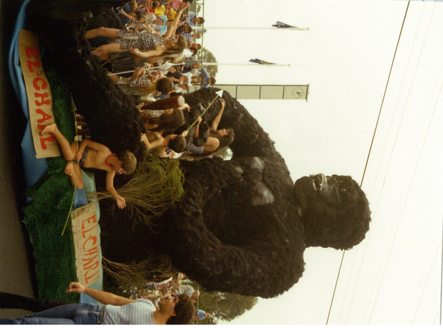 Giant ape float at parade