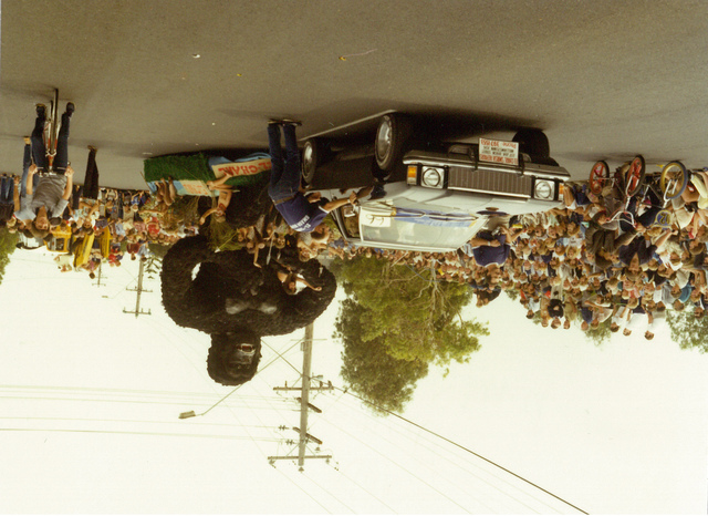 Giant ape float at parade